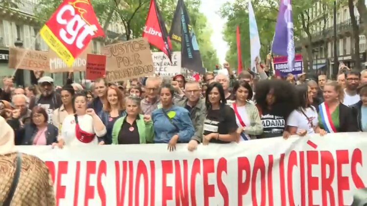 Thousands of people gather across France to denounce police brutality and racism