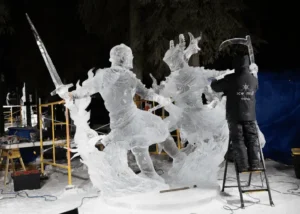 Viaggio a Stowe: Sculture di Ghiaccio uniche al Giardino Botanico Daniel Stowe